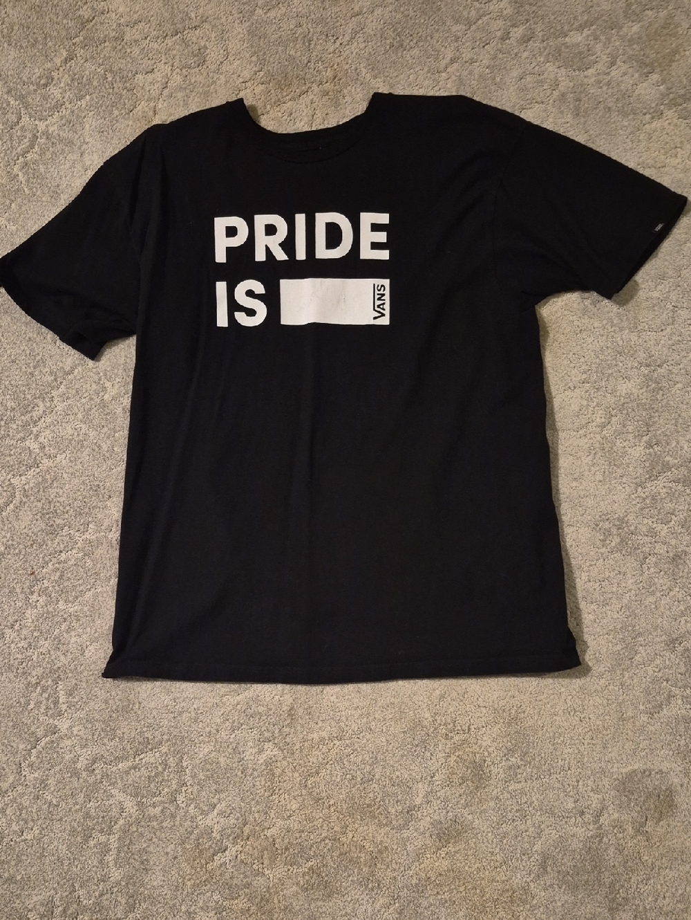 Vans Black Graphic "PRIDE IS" Short Sleeve Tee